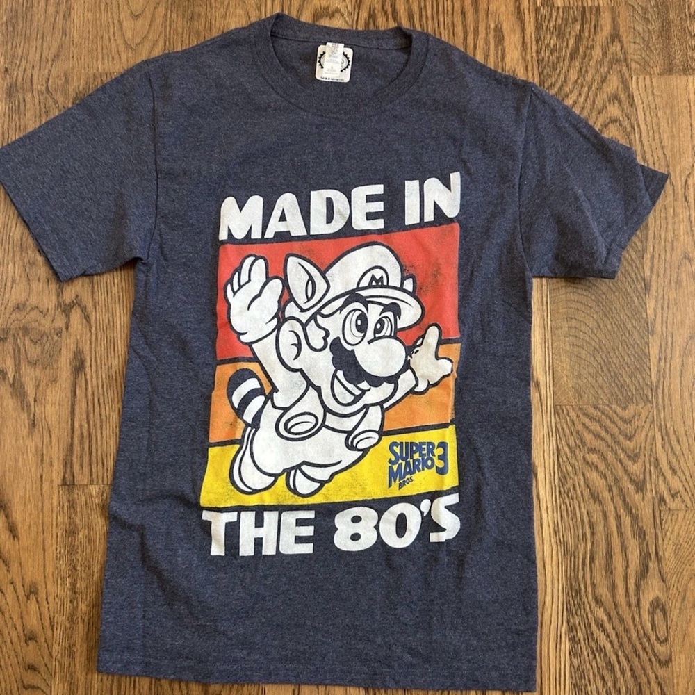 Super Mario Bros 3 T Shirt Made in the 80s Nintendo Licensed Unisex Small